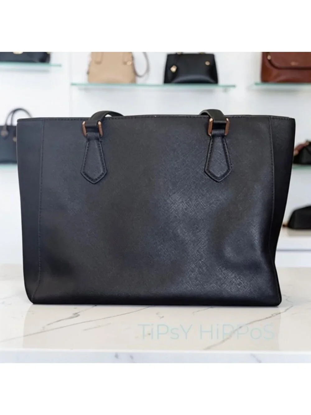 Tory Burch Black Stefano Leather Robinson Shoulder Bag